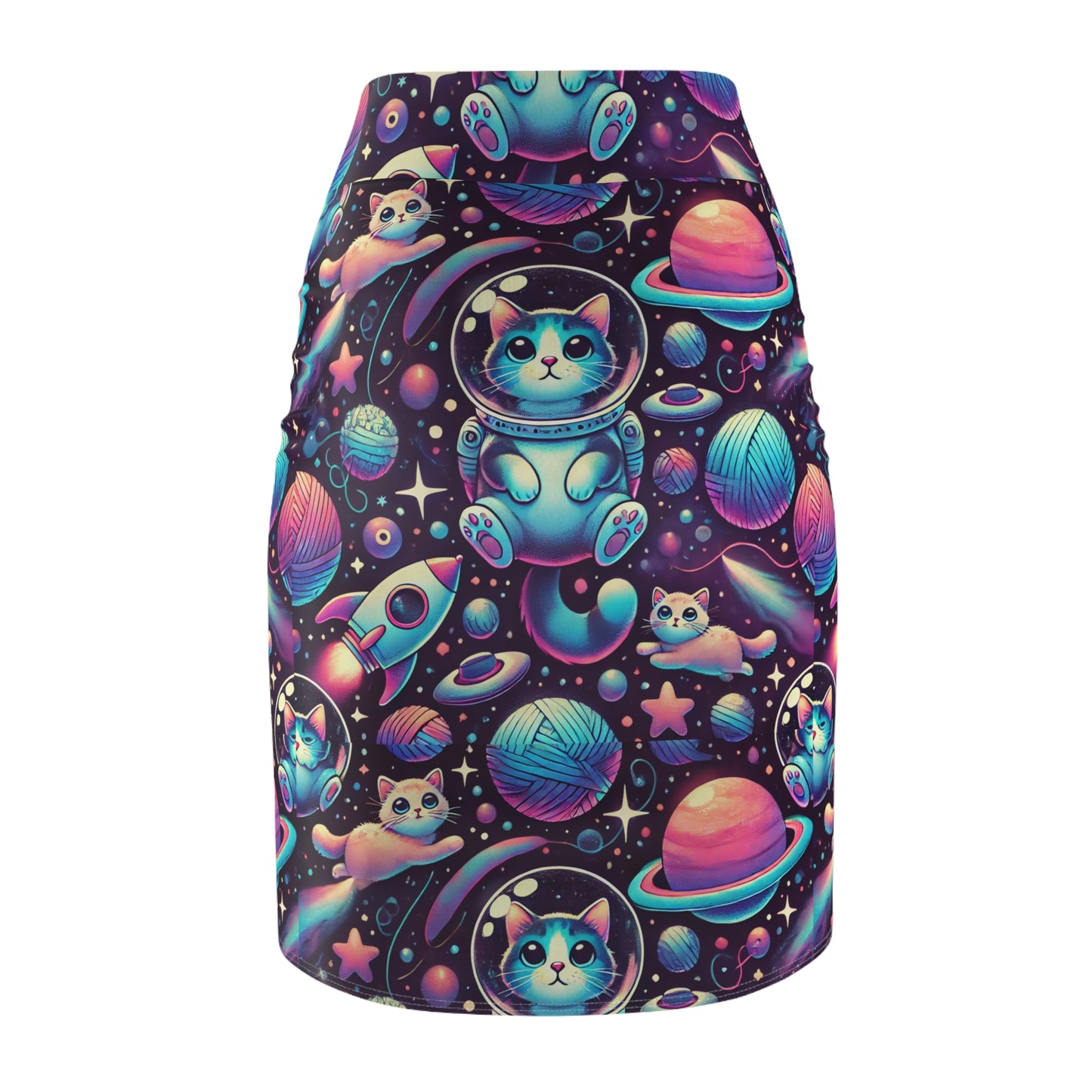 Space Cat Pencil Skirt