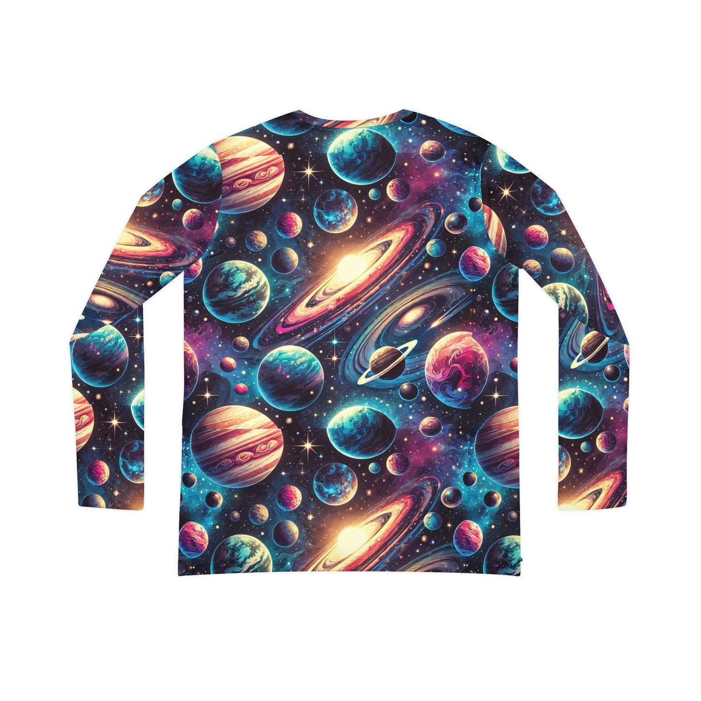 Space planets Women's Long Sleeve V-neck Shirt (AOP)