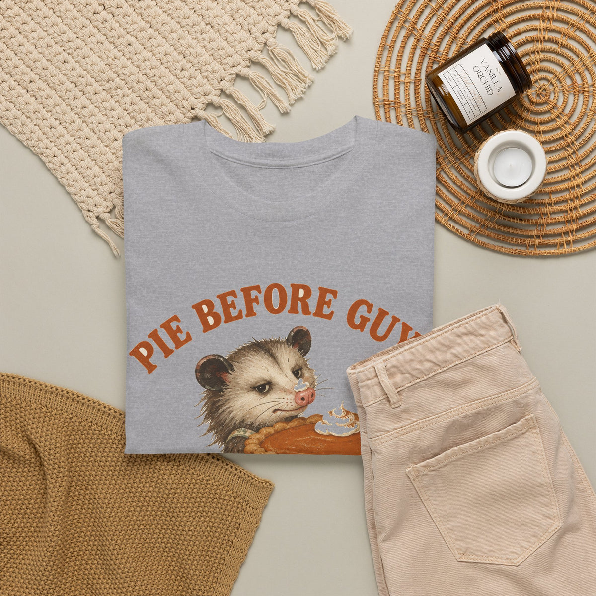 Pie Before Guys Opossum T-Shirt Funny Thanksgiving Possum