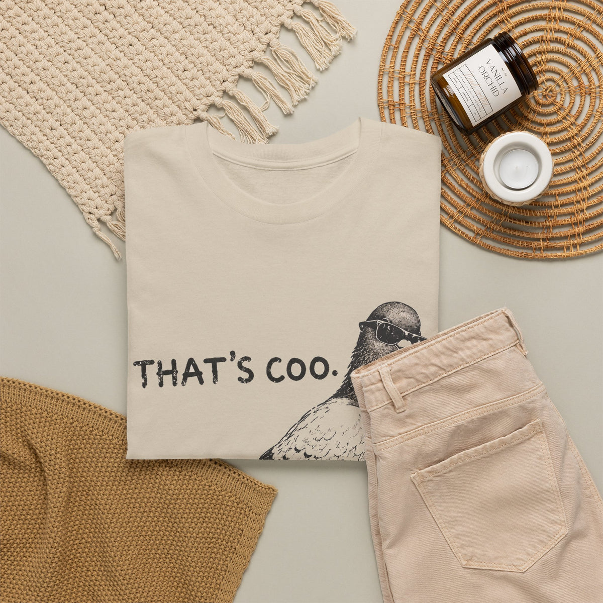 Thats Coo Pigeon T-Shirt Funny Bird Pun Sketch