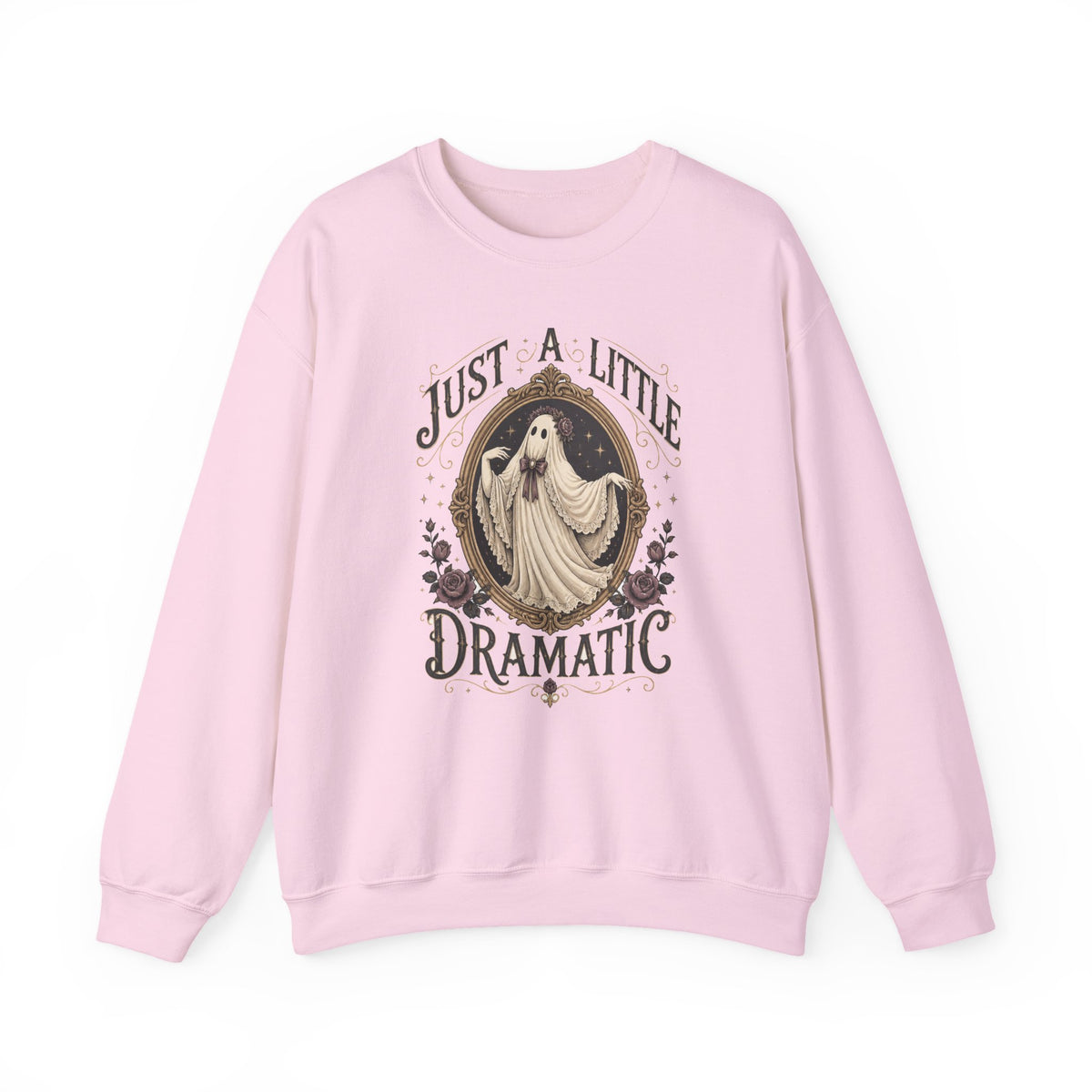Just A Little Dramatic Ghost Sweatshirt Cute Vintage Halloween