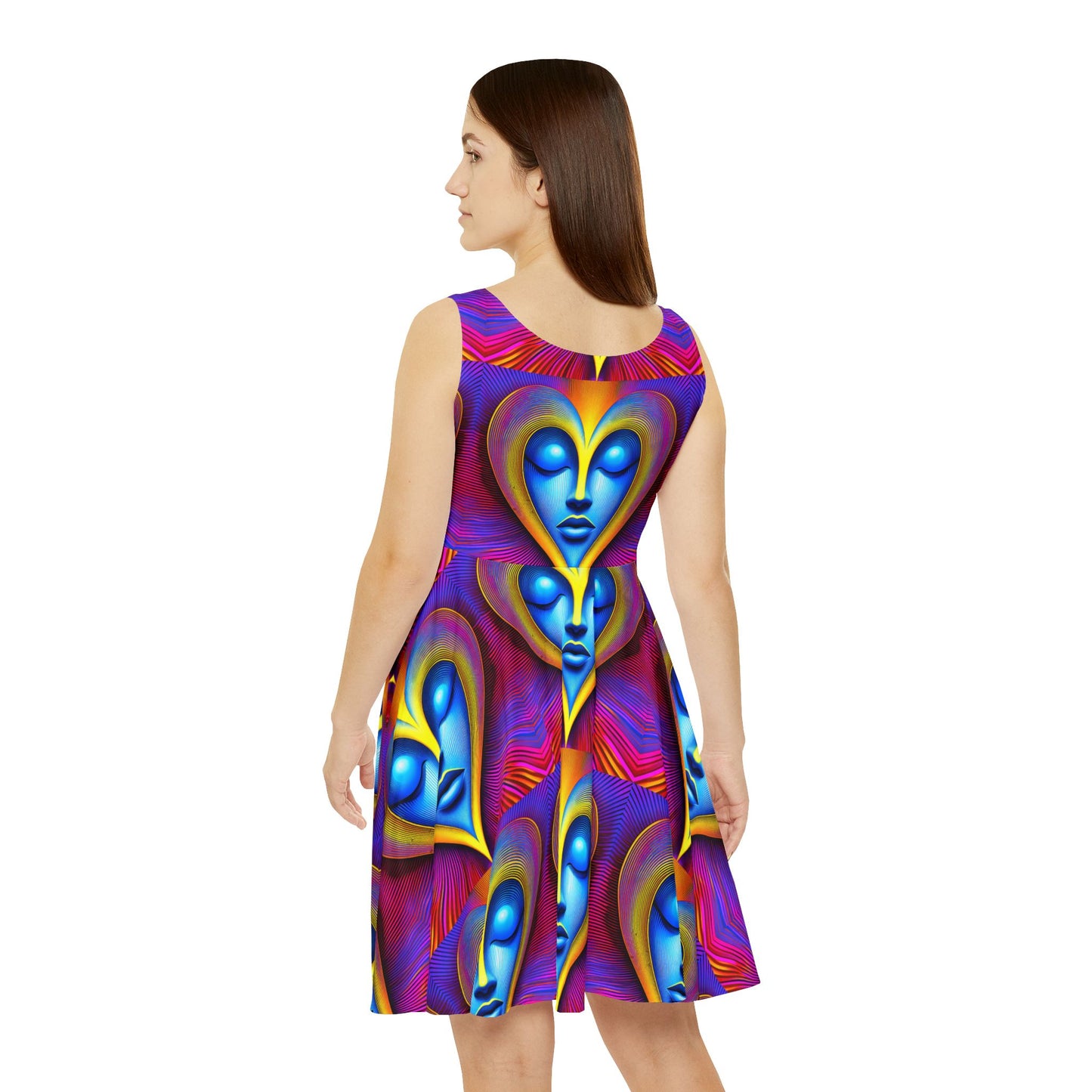 Skater Dress Heart Face Illusion