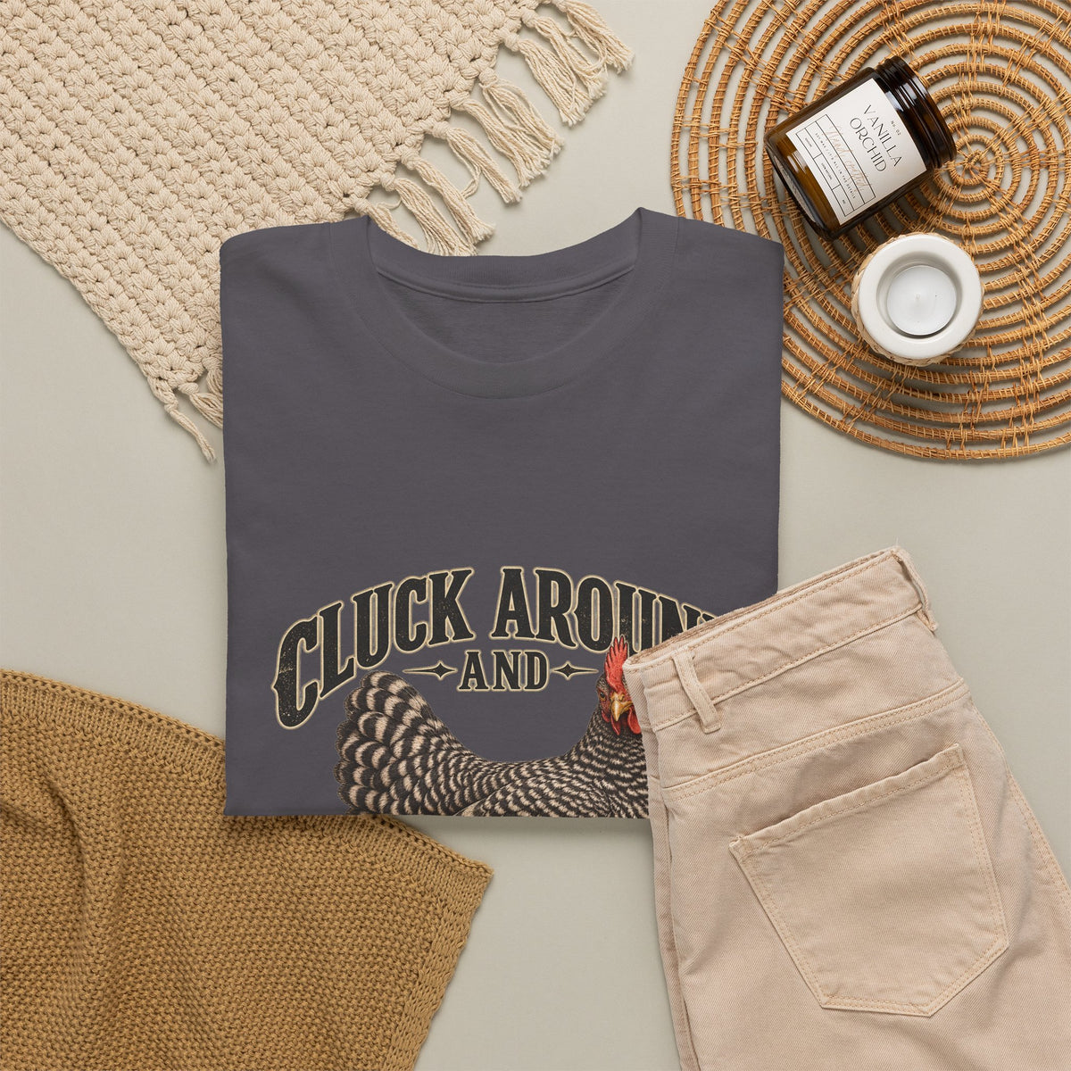 Cluck Around and Find Out Barred Rock Hen Tee Funny Chicken FAFO Pun Shirt