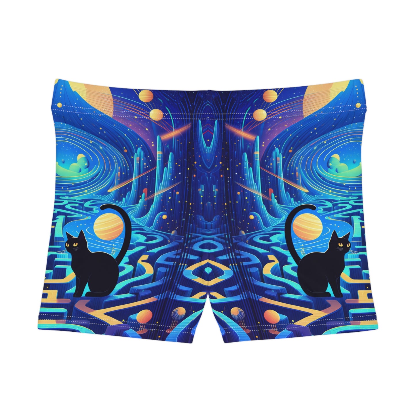 Shorts - Maze Cat Design for Women