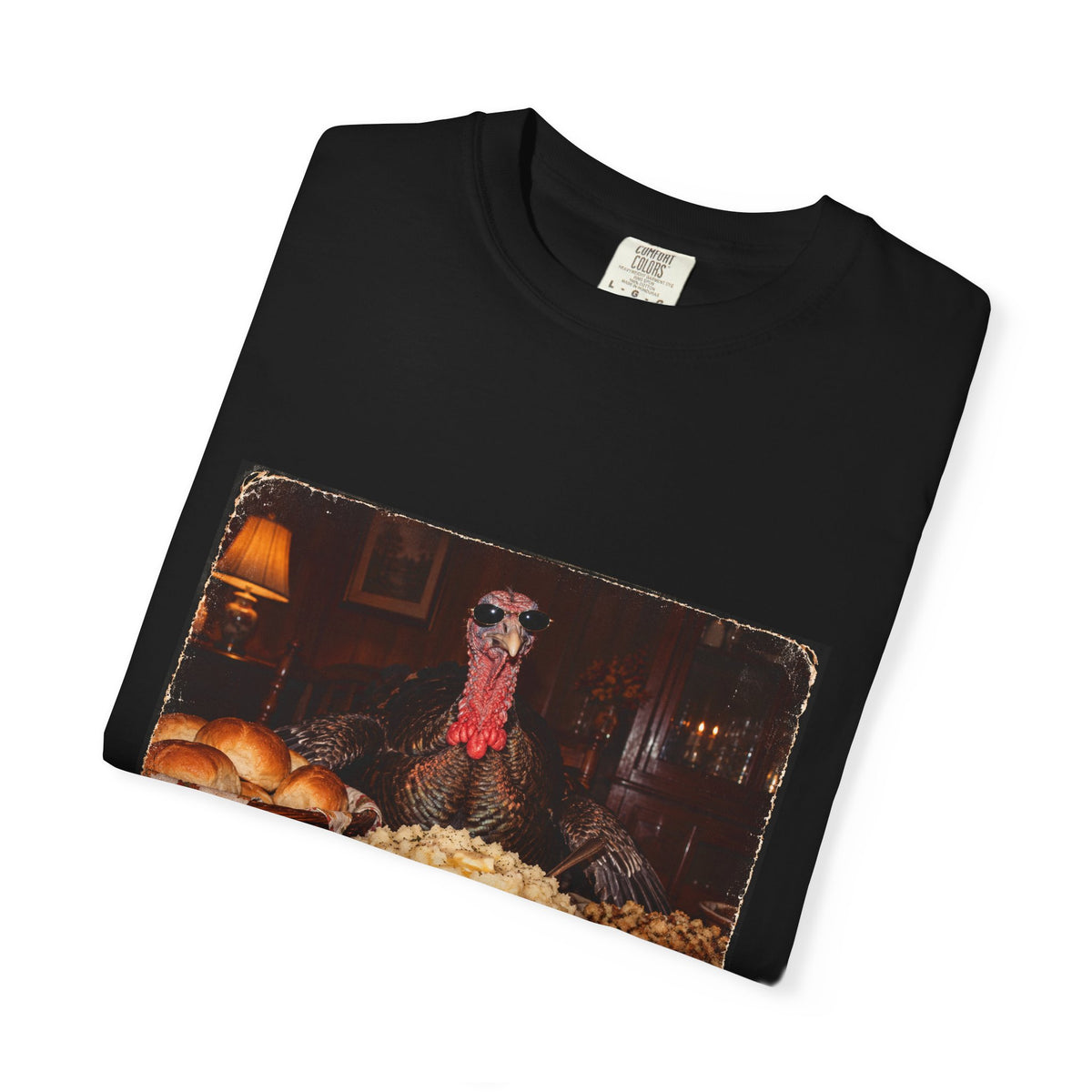 Here for the Sides Funny Thanksgiving Turkey Tee Cool Turkey Sunglasses Side Dishes Meme Shirt
