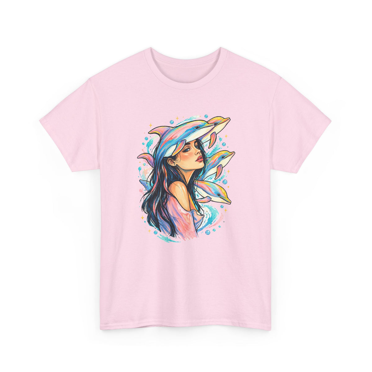Pastel Dolphin Dream Girl T-Shirt Ocean Dolphins Watercolor Pop Art