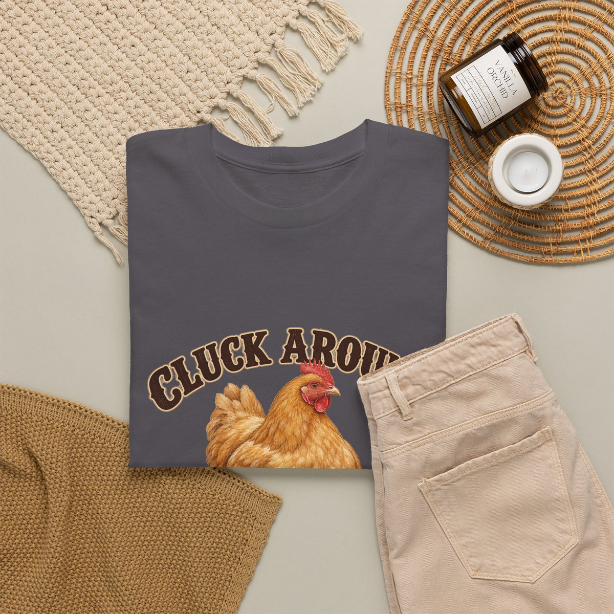 Cluck Around and Find Out Golden Hen Tee Funny Chicken FAFO Pun Shirt