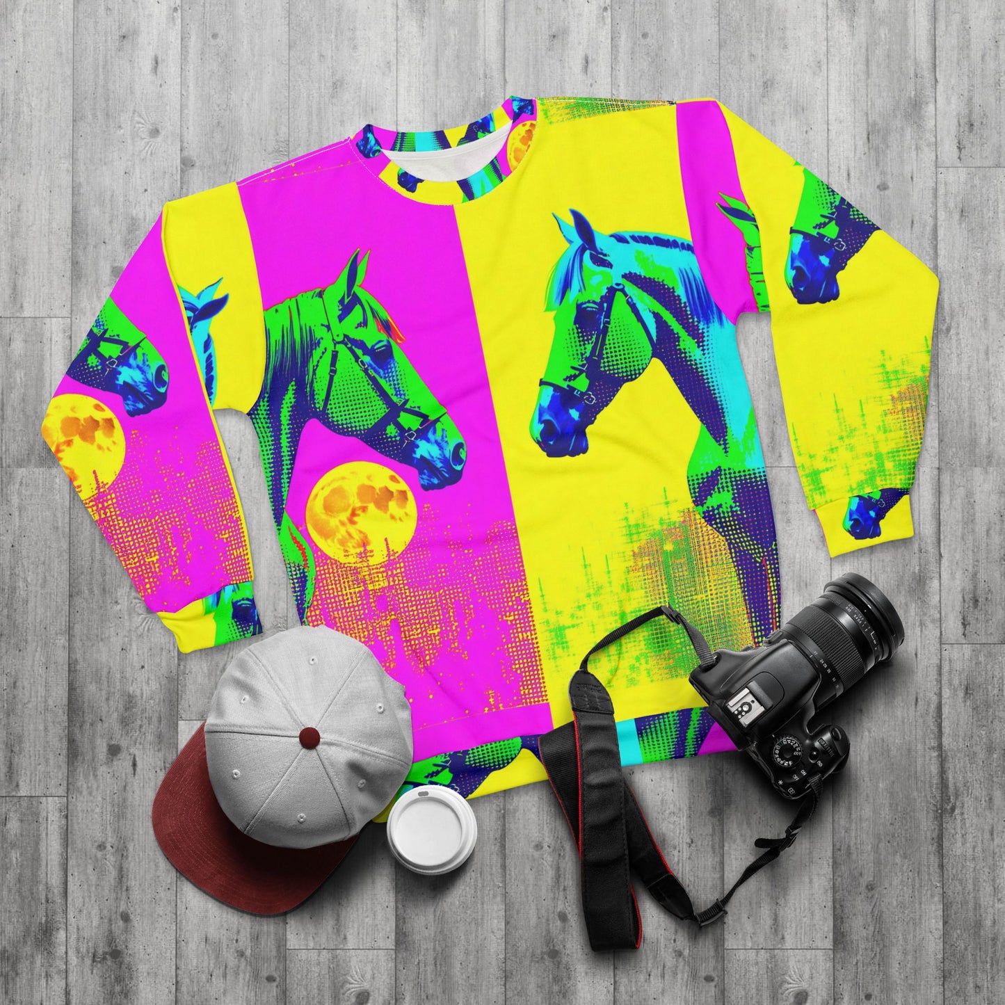 Neon Horses Unisex Sweatshirt