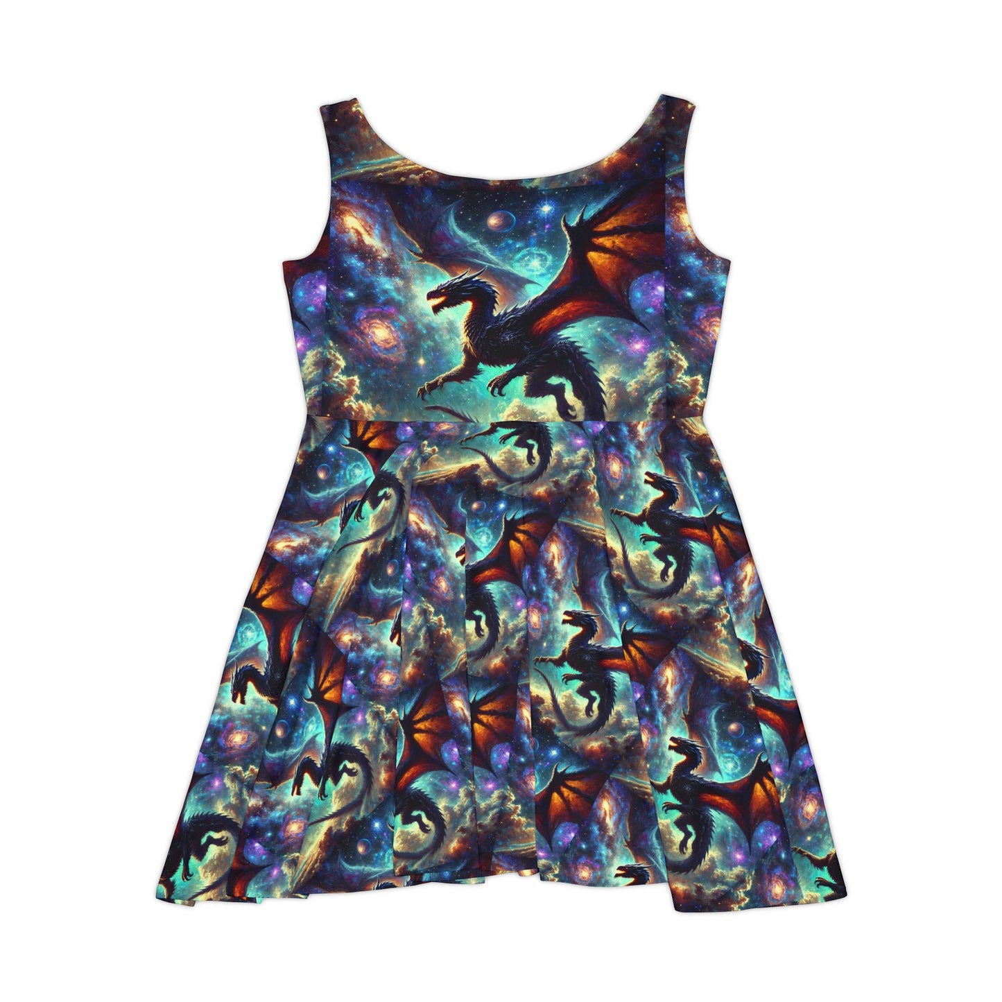 Space dragon Women's Skater Dress (AOP)