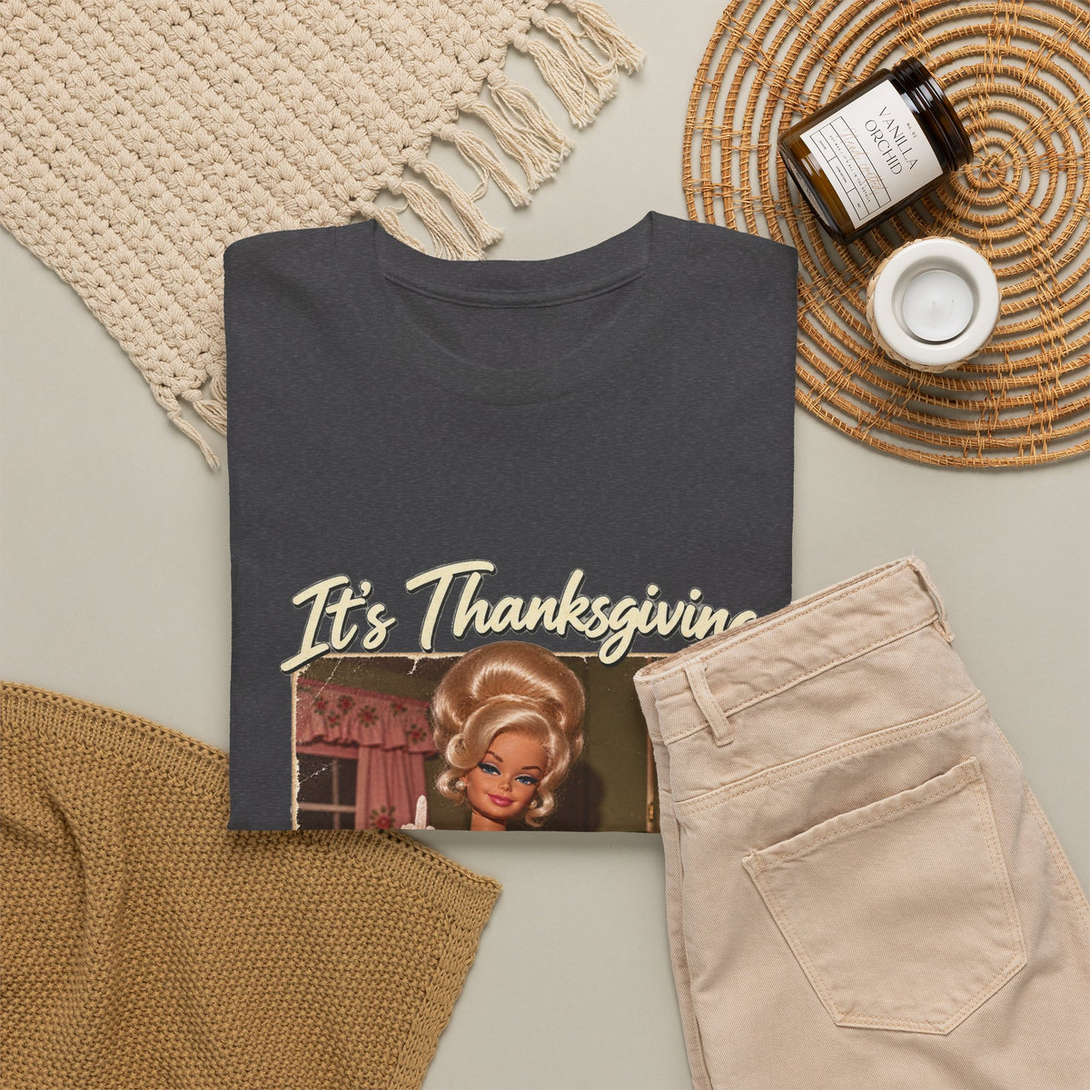 Its Thanksgiving Time to Give Everyone the Bird Funny Tee Retro Blonde Doll Turkey Sarcastic Shirt