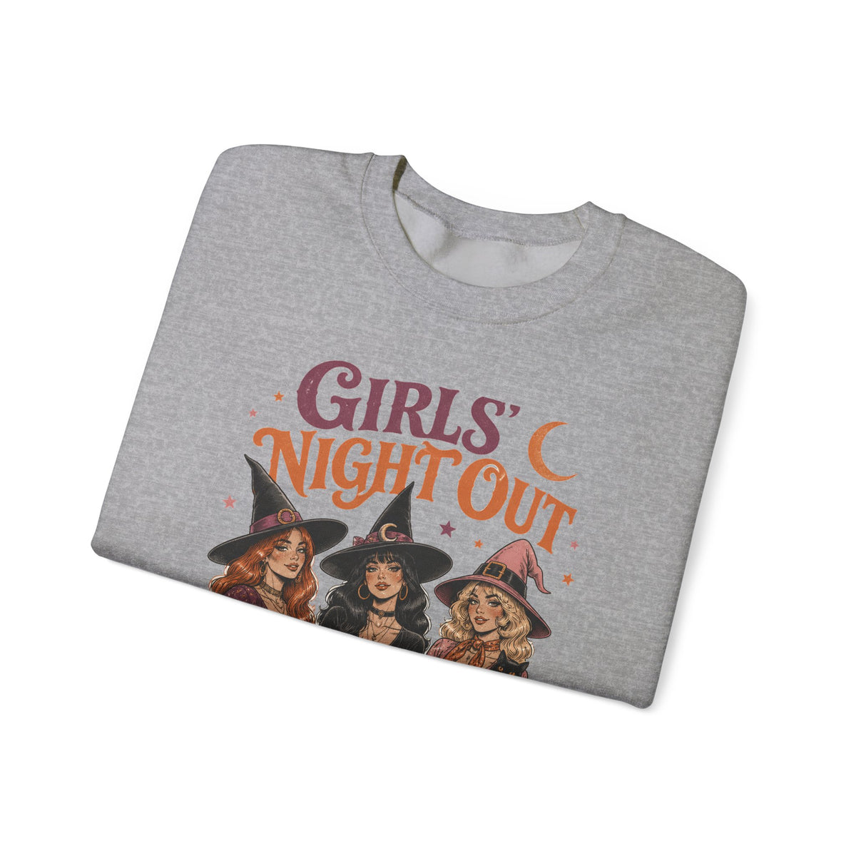 Girls Night Out Witches Sweatshirt Retro Halloween Witch Squad