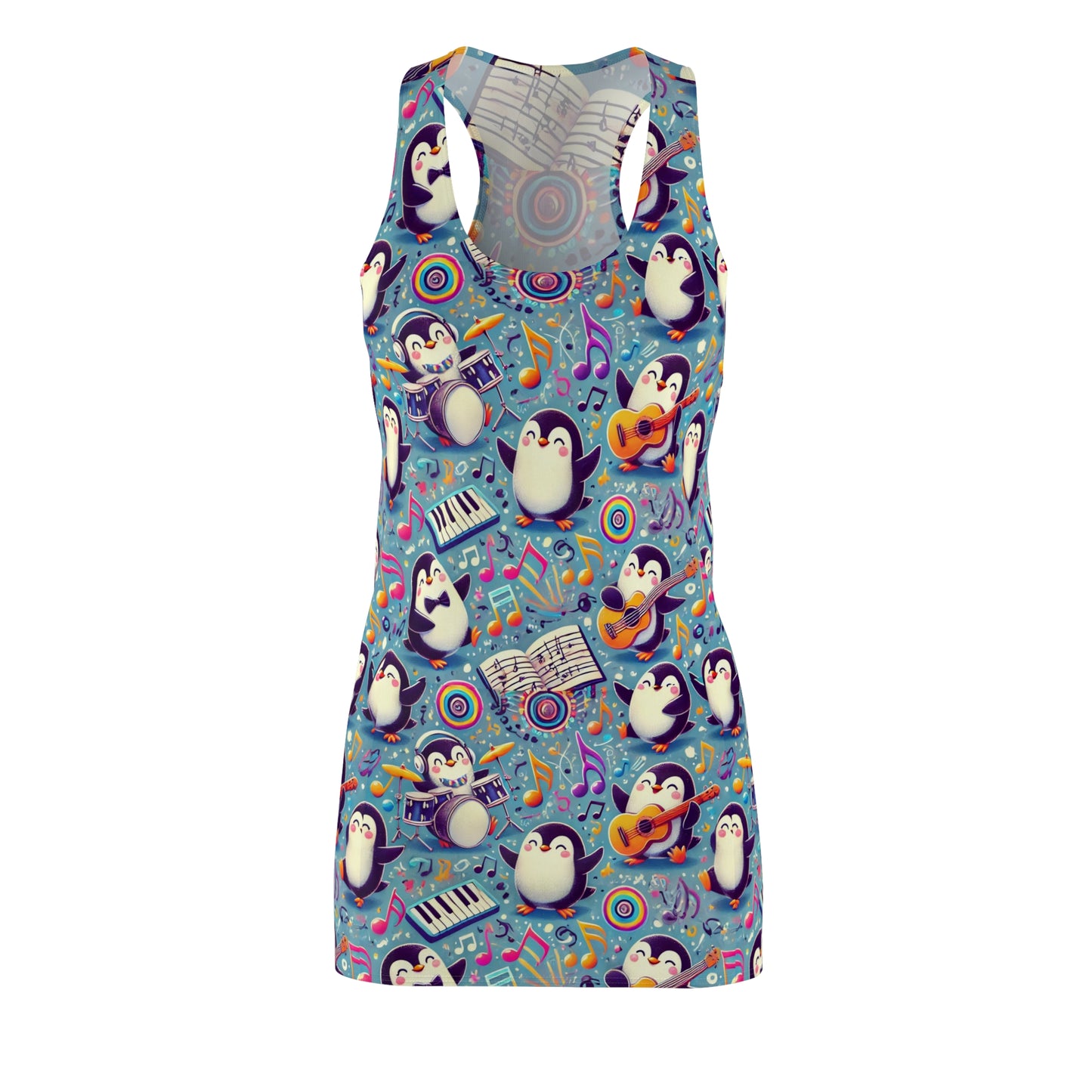 Racerback Dress Music Penguins Women's Dress