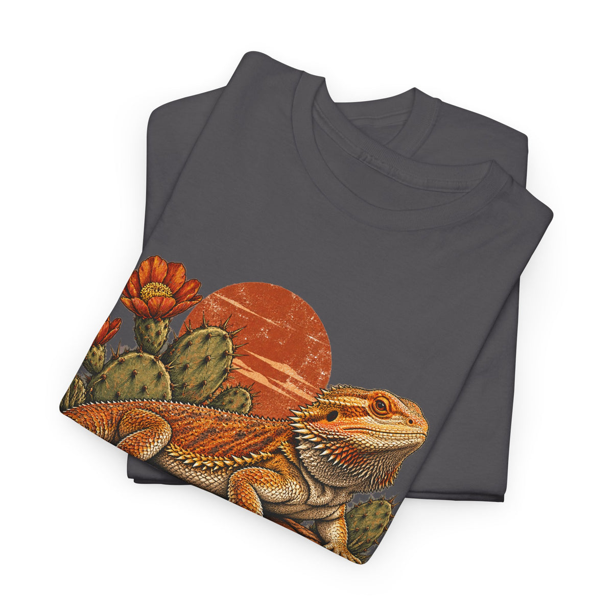 Bearded Dragon Desert Sun T-Shirt Cactus Southwest Lizard Tee