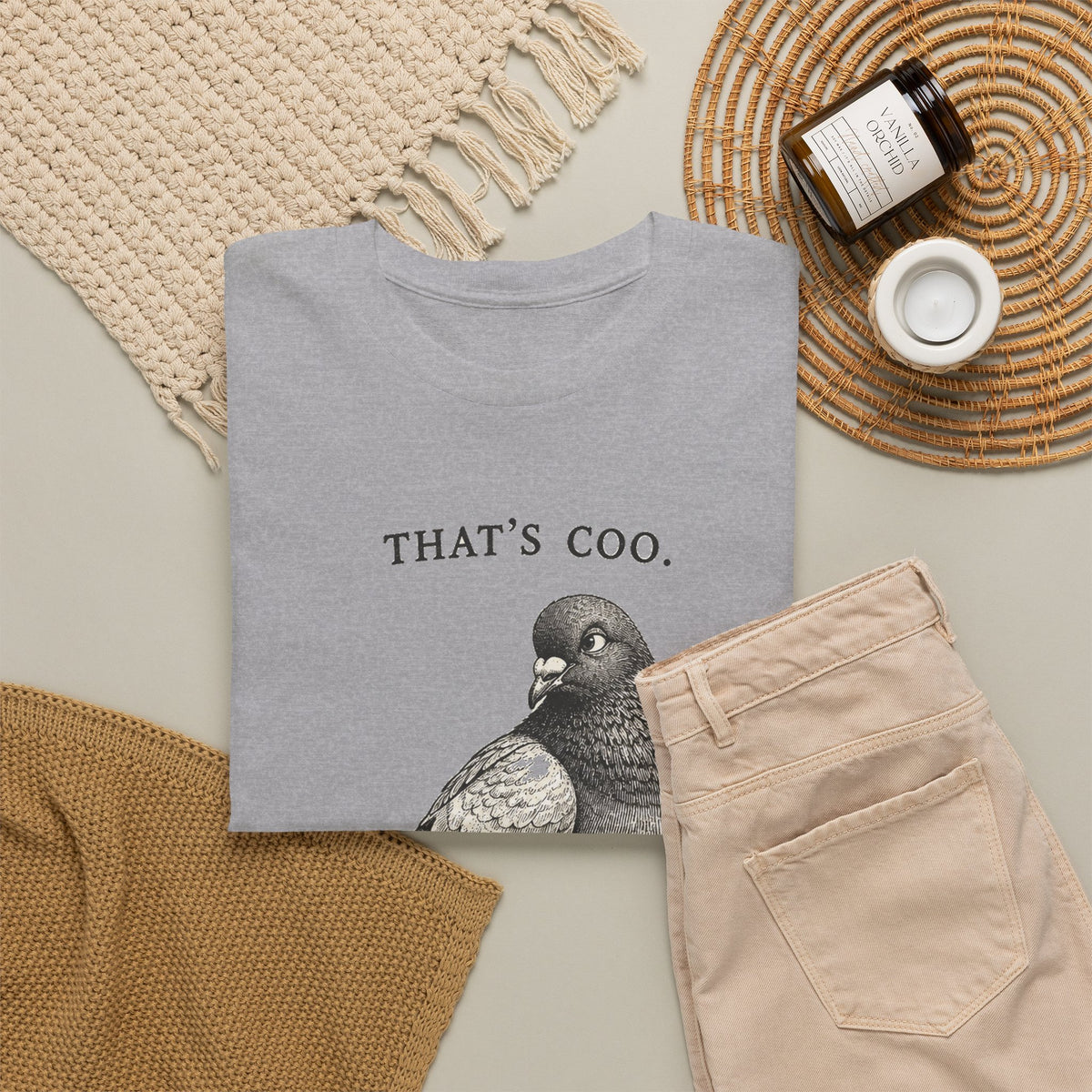 Thats Coo Pigeon Sketch T-Shirt Minimal Bird Pun