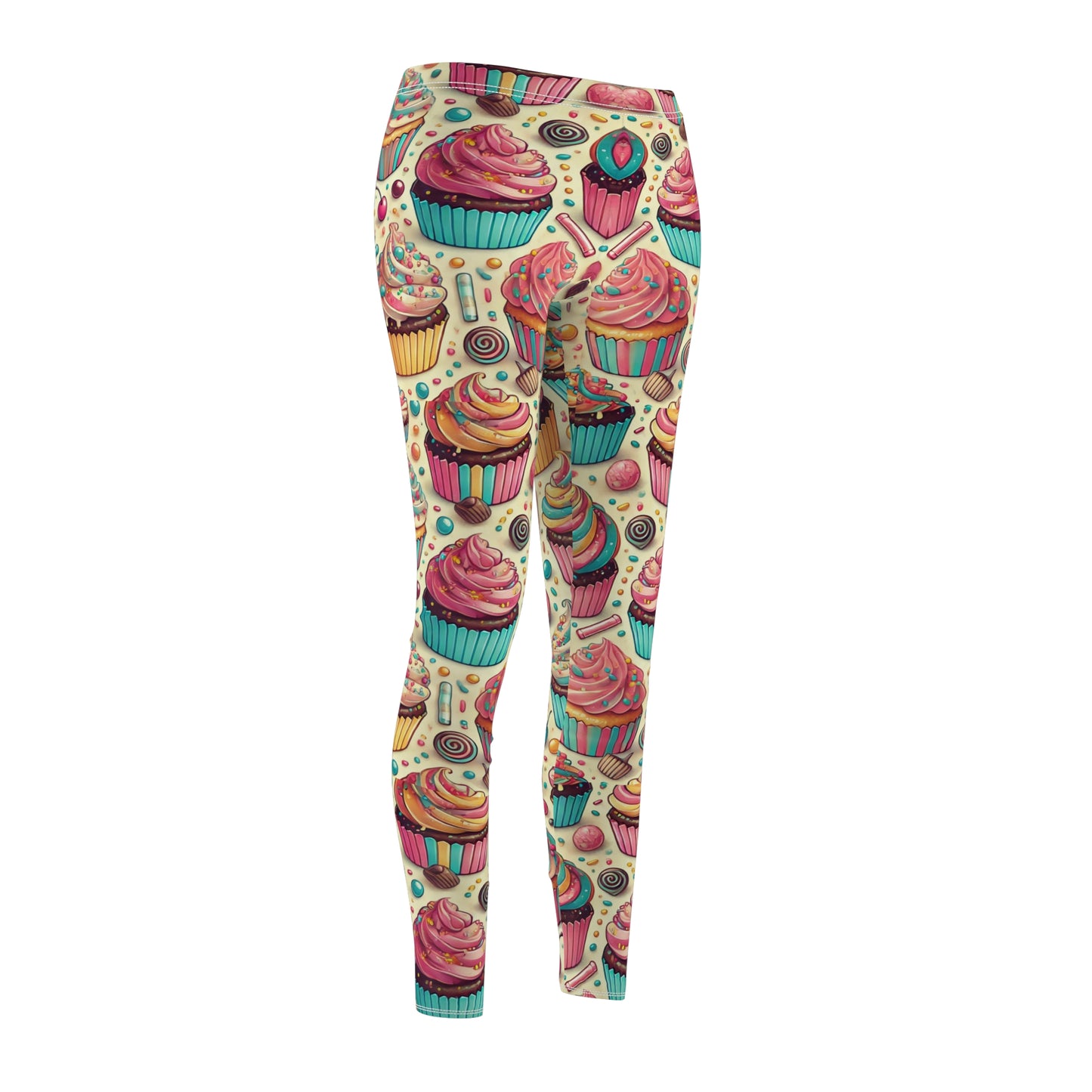 Leggings with Cupcake and Sprinkles Design