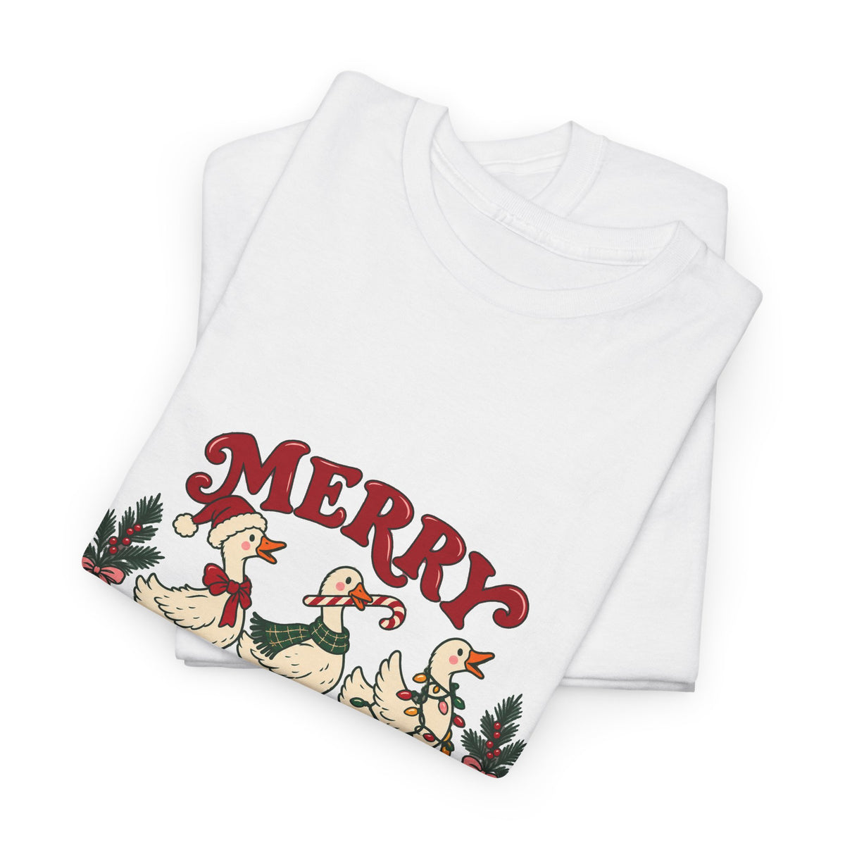 Merry Little Chaos Christmas Geese T-Shirt Funny Holiday Goose Tee