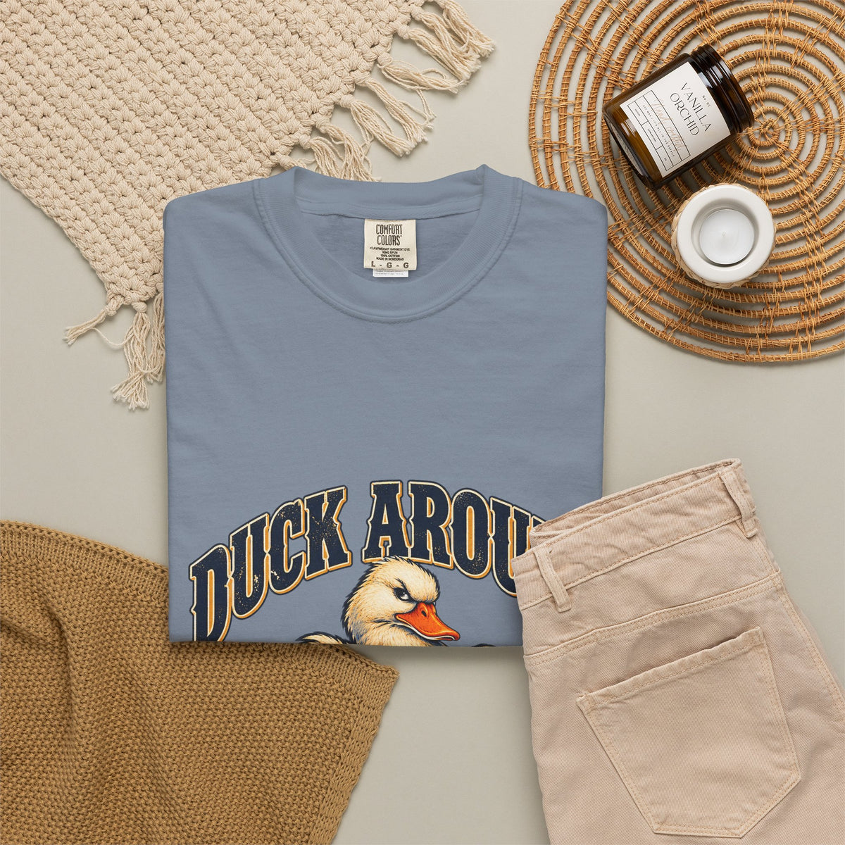 Duck Around and Find Out White Duck Tee Funny FAFO Pun Shirt