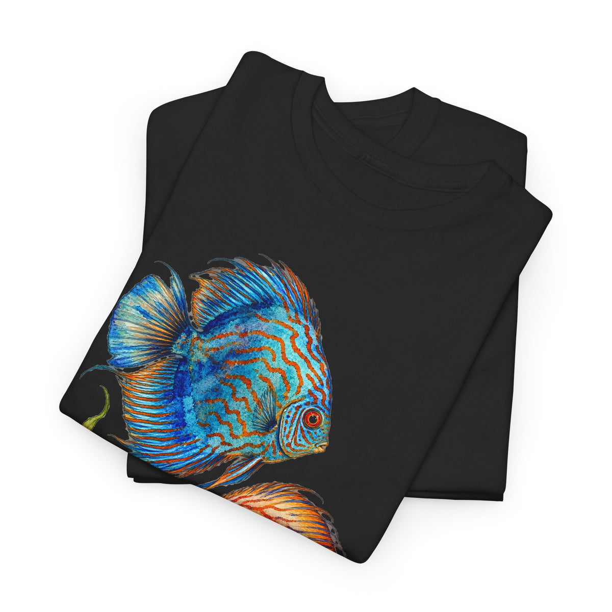 Discus Fish Duo Tee Watercolor Tropical Aquarium Fish Pair Fishkeeping Shirt