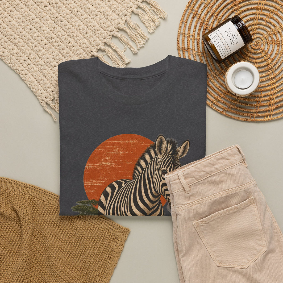 Zebra Acacia Sun T-Shirt African Savanna Wildlife Tee