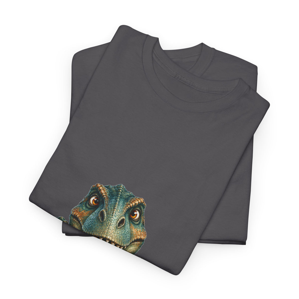 Peeking T-Rex T-Shirt Dinosaur Over Ledge Funny Dino Lover Tee