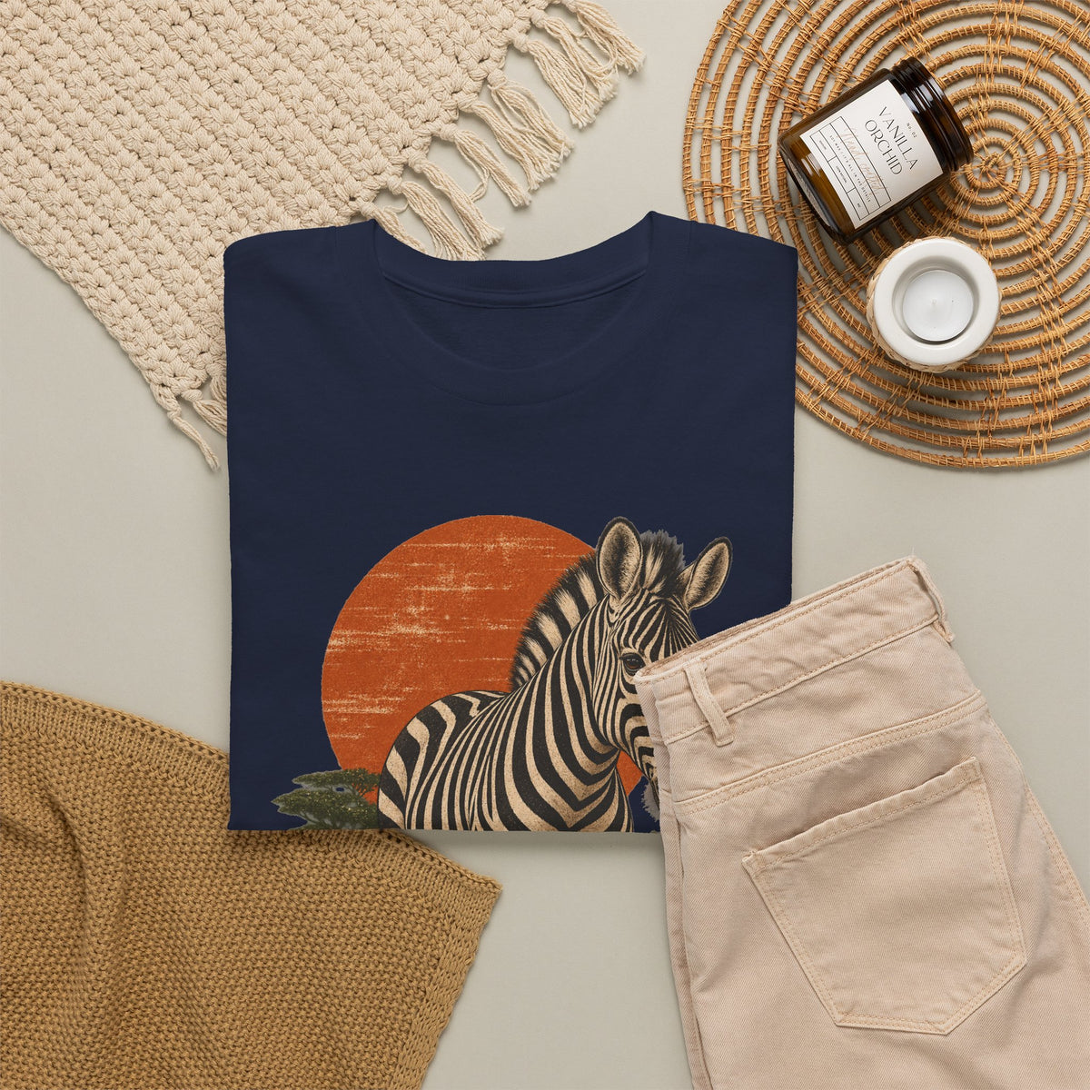 Zebra Acacia Sun T-Shirt African Savanna Wildlife Tee
