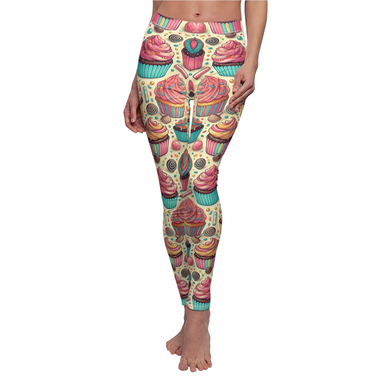 Leggings with Cupcake and Sprinkles Design