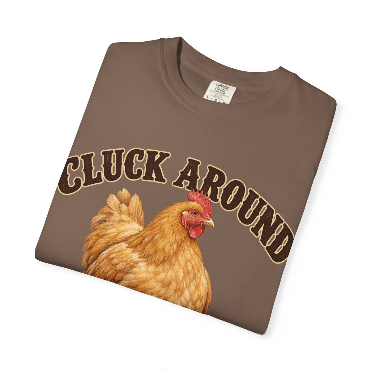 Cluck Around and Find Out Golden Hen Tee Funny Chicken FAFO Pun Shirt