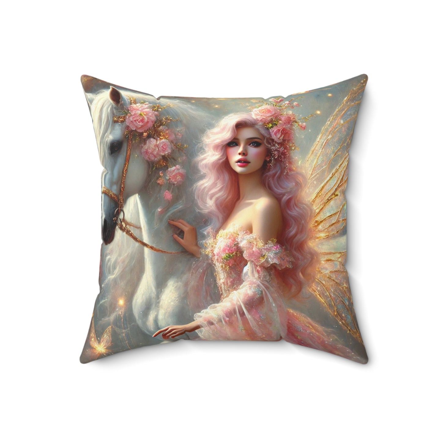 Fairy Spun Polyester Square Pillow