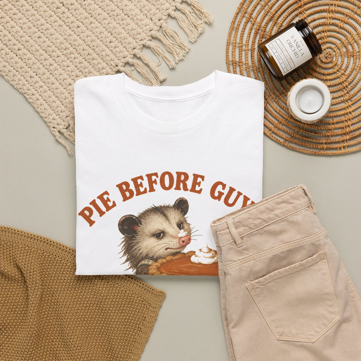 Pie Before Guys Opossum T-Shirt Funny Thanksgiving Possum