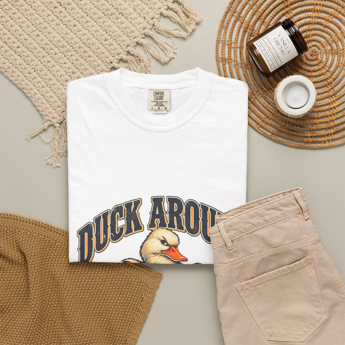 Duck Around and Find Out White Duck Tee Funny FAFO Pun Shirt