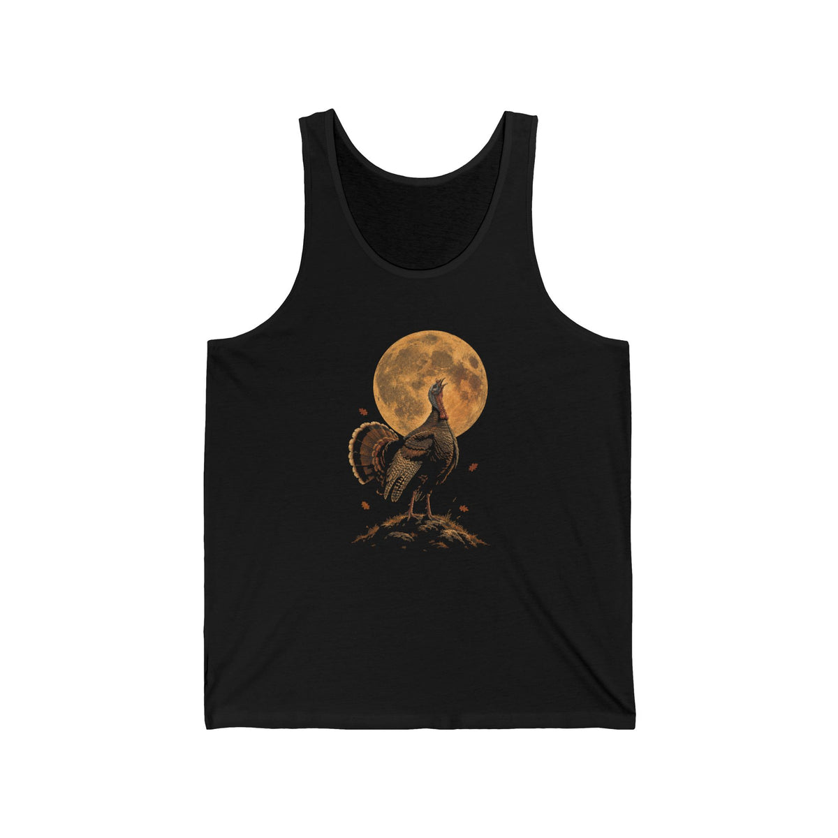 Howling Turkey Full Moon Tank Top Funny Thanksgiving Halloween