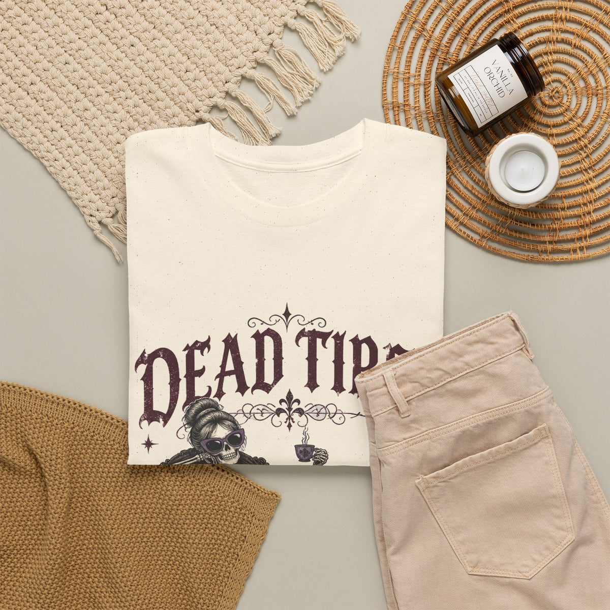 Dead Tired Skeleton T-Shirt Funny Gothic Fainting Couch