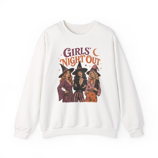 Girls Night Out Witches Sweatshirt Retro Halloween Witch Squad