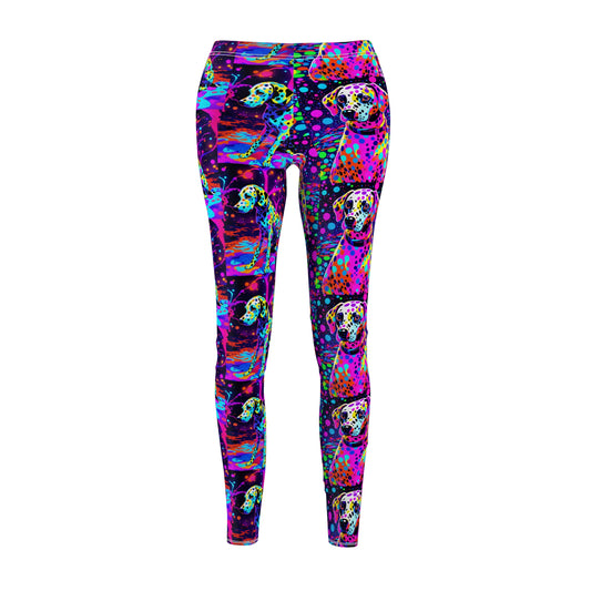 Leggings Neon Colorful Dalmatian Print