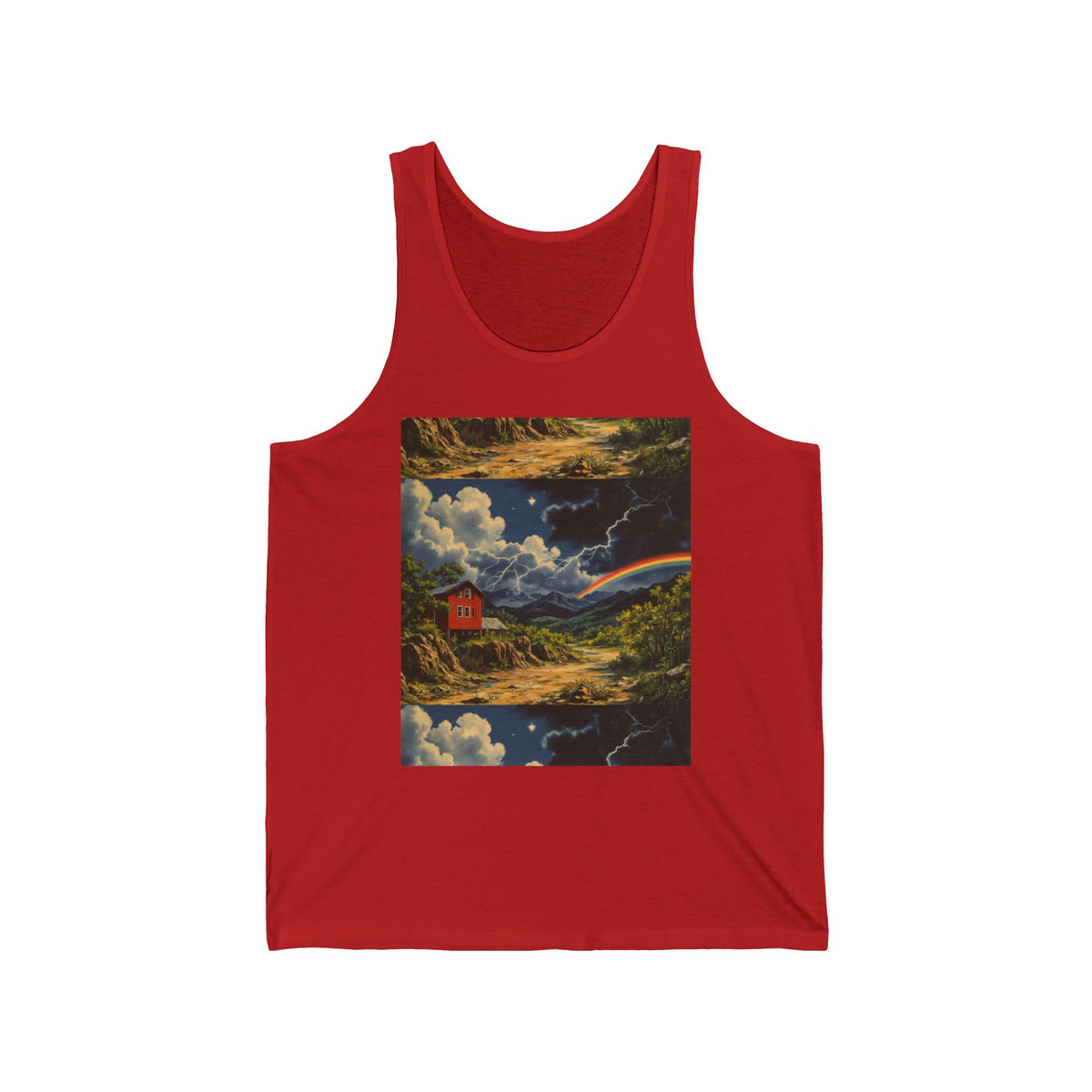 Rainbow Barn Countryside Storm Graphic Tank Top Unisex Jersey Tank