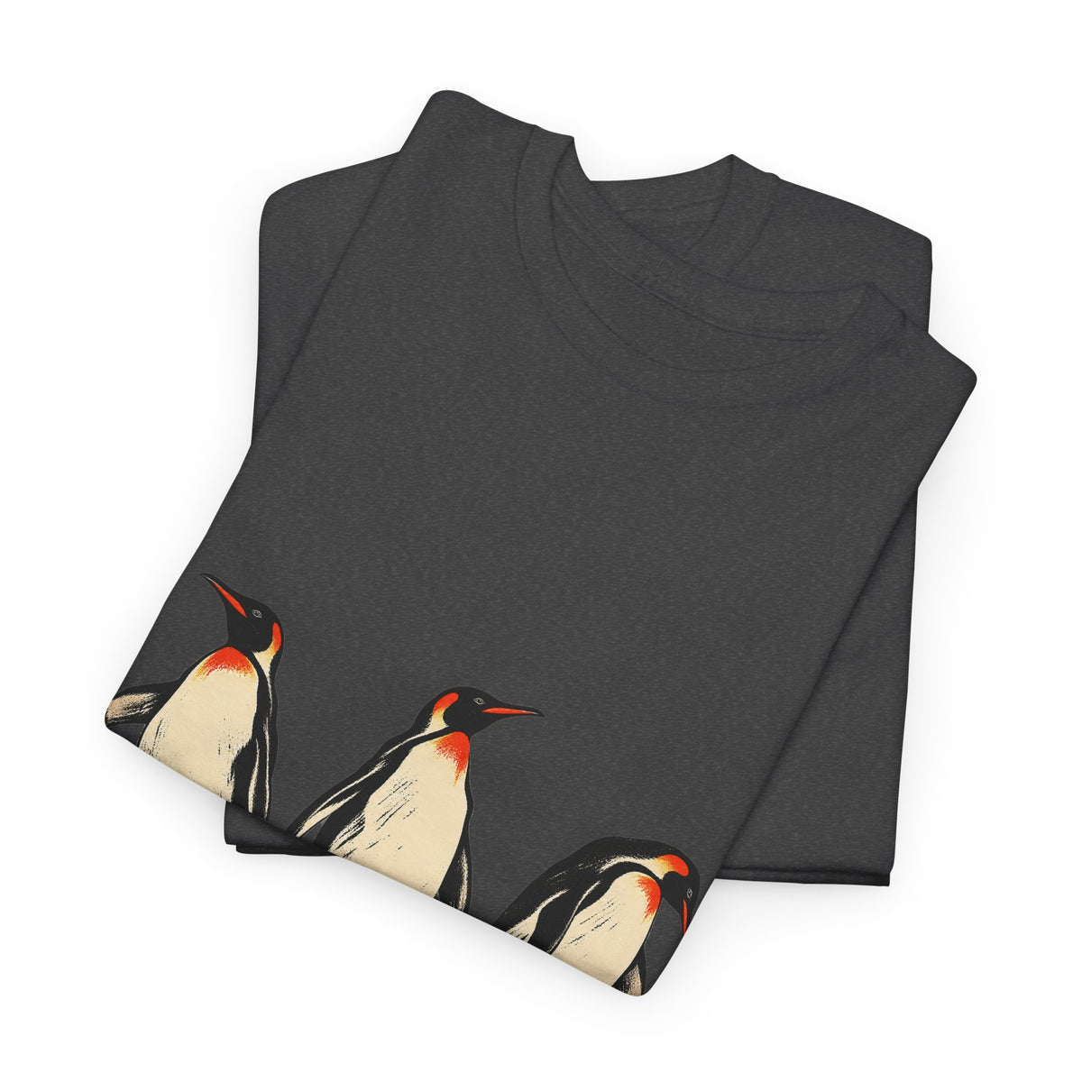 Three Penguins T-Shirt Emperor Penguin Trio Walking on Ice Antarctica Animal Tee