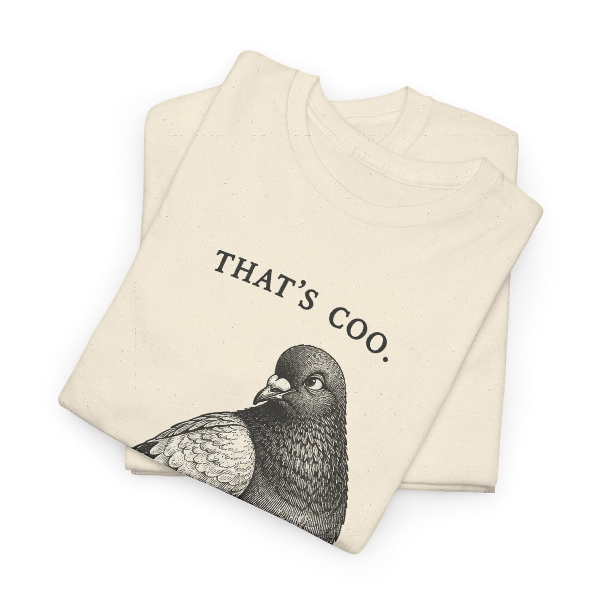 Thats Coo Pigeon Sketch T-Shirt Minimal Bird Pun