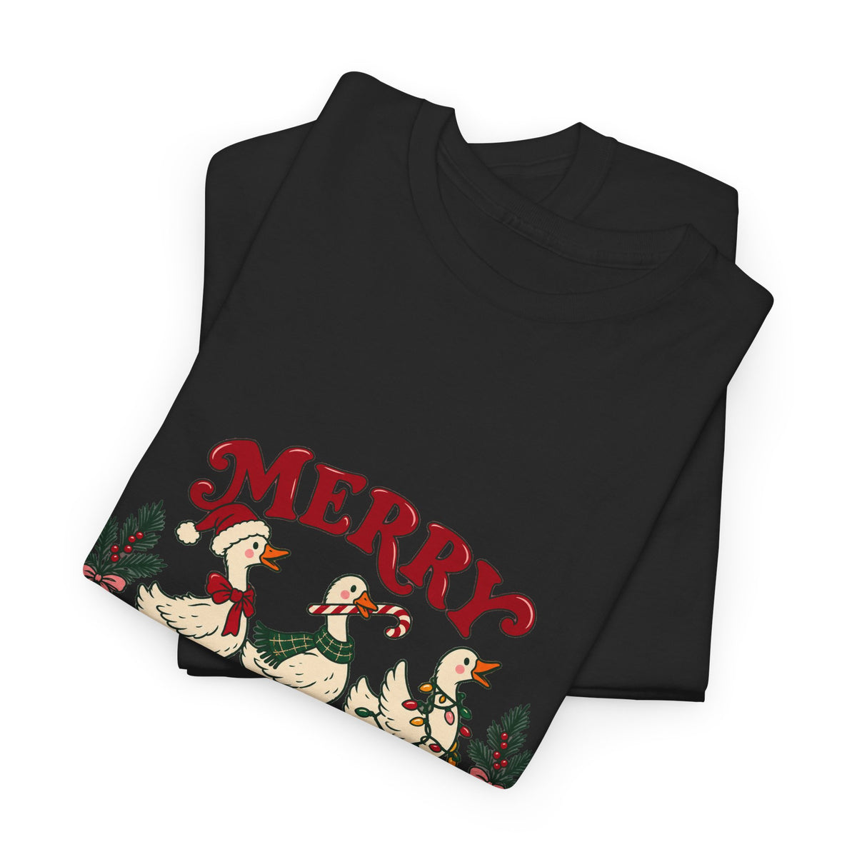Merry Little Chaos Christmas Geese T-Shirt Funny Holiday Goose Tee