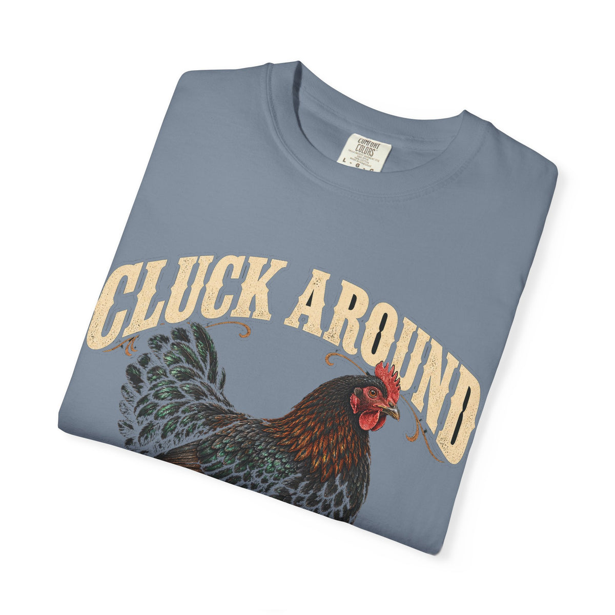 Cluck Around and Find Out Black Hen Tee Funny Chicken FAFO Pun Shirt