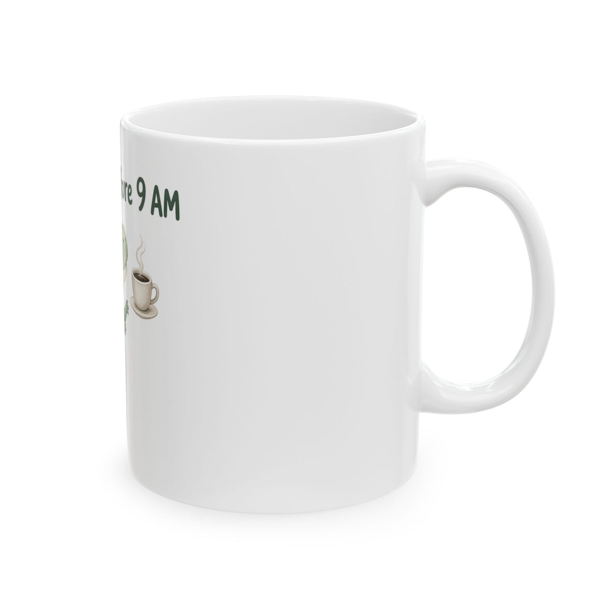 Extinct Before 9 AM Watercolor T-Rex Coffee Mug 11oz 15oz - Cute Dinosaur Mug