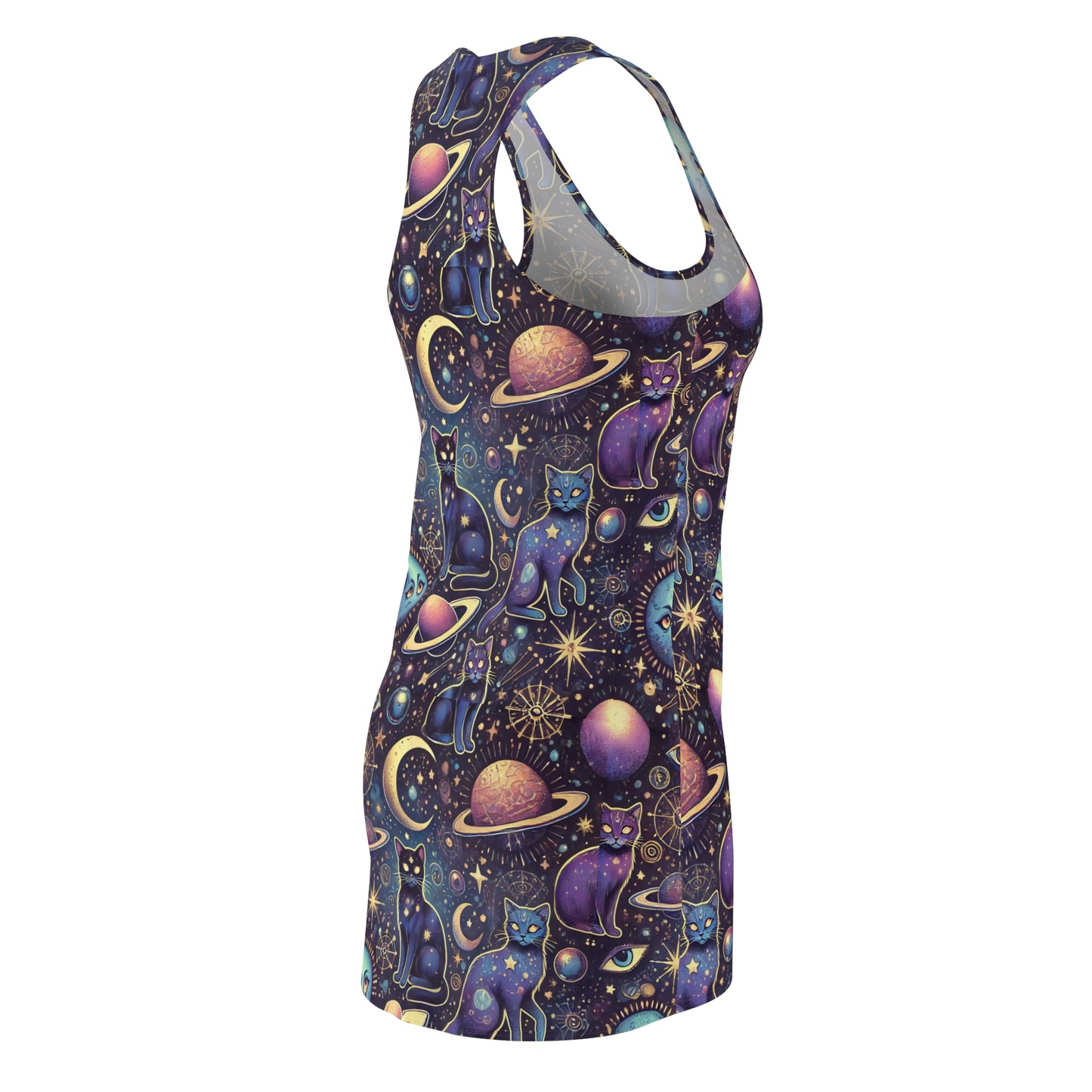 Copy of Racerback Dress Cats and Planets Design