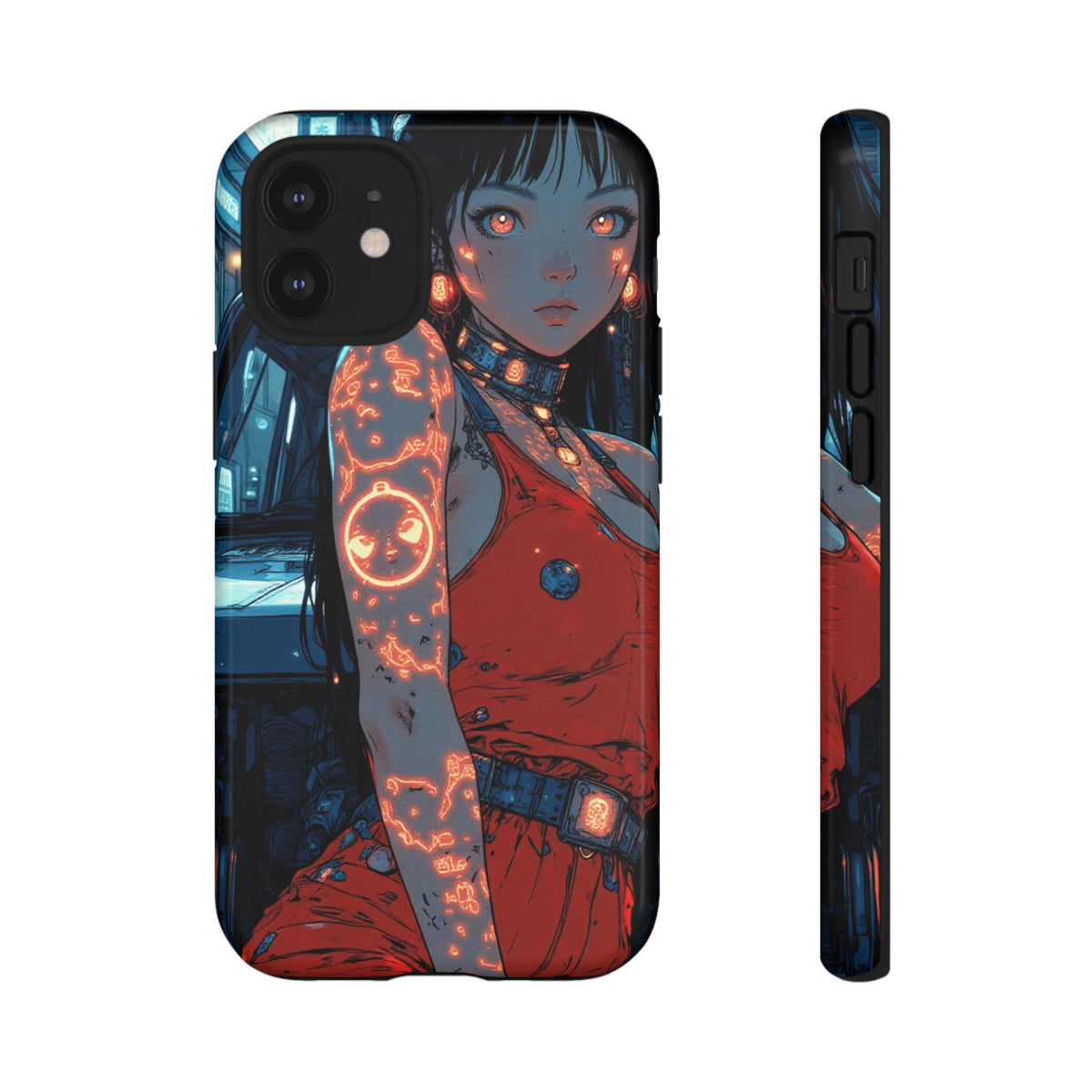 Tattooed Girl Neon Car Tough Phone Case iPhone Samsung Pixel