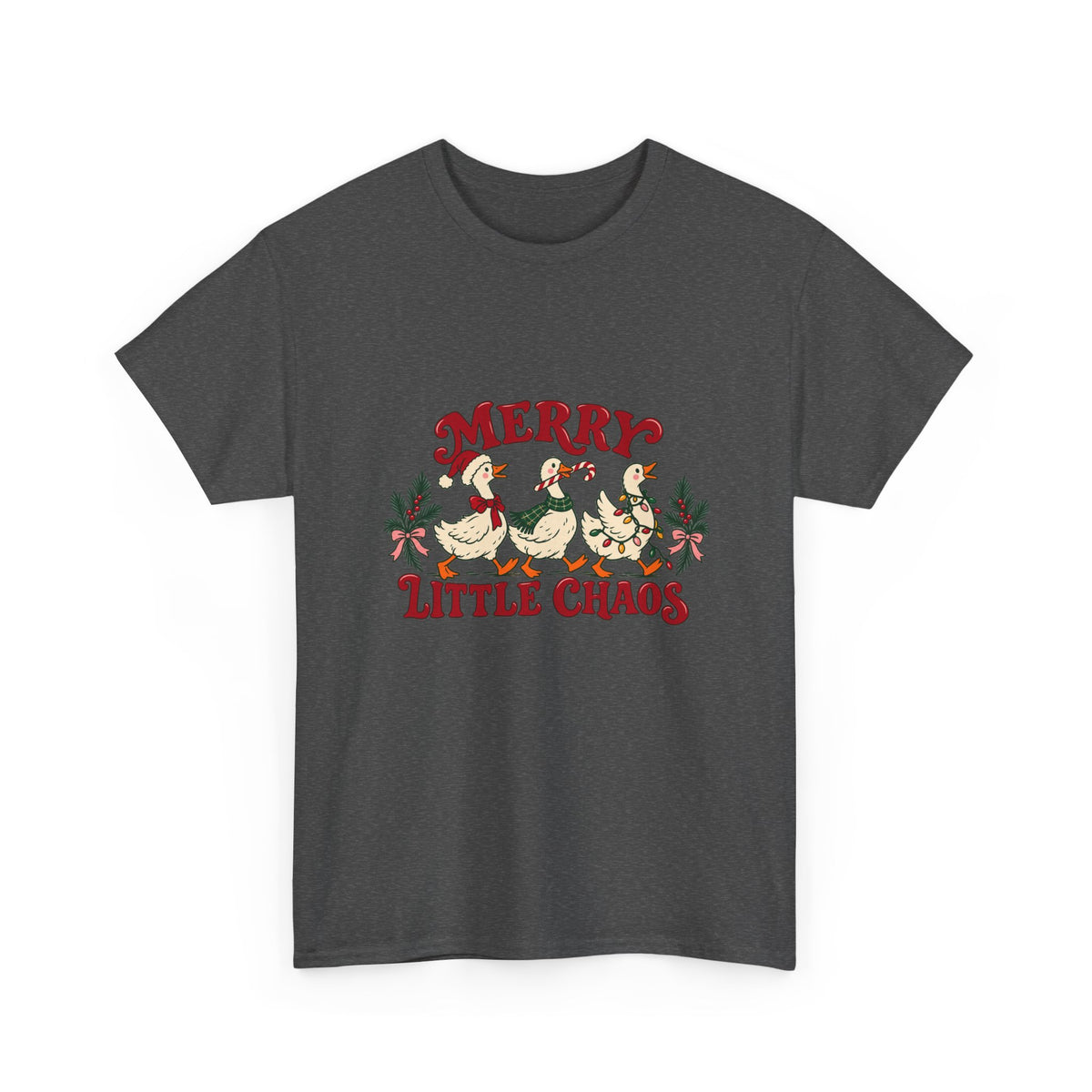 Merry Little Chaos Christmas Geese T-Shirt Funny Holiday Goose Tee