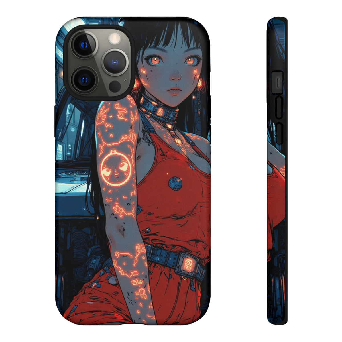 Tattooed Girl Neon Car Tough Phone Case iPhone Samsung Pixel