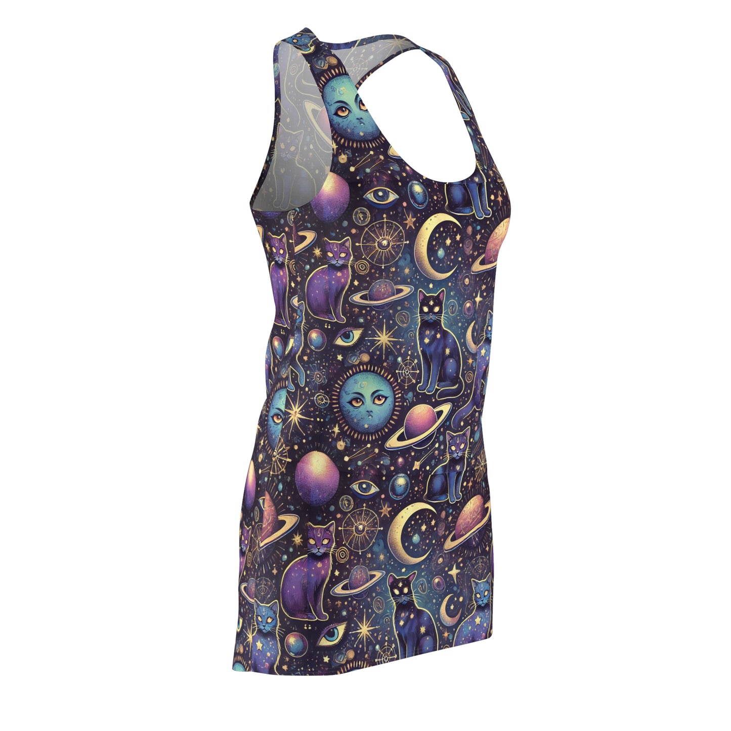 Copy of Racerback Dress Cats and Planets Design