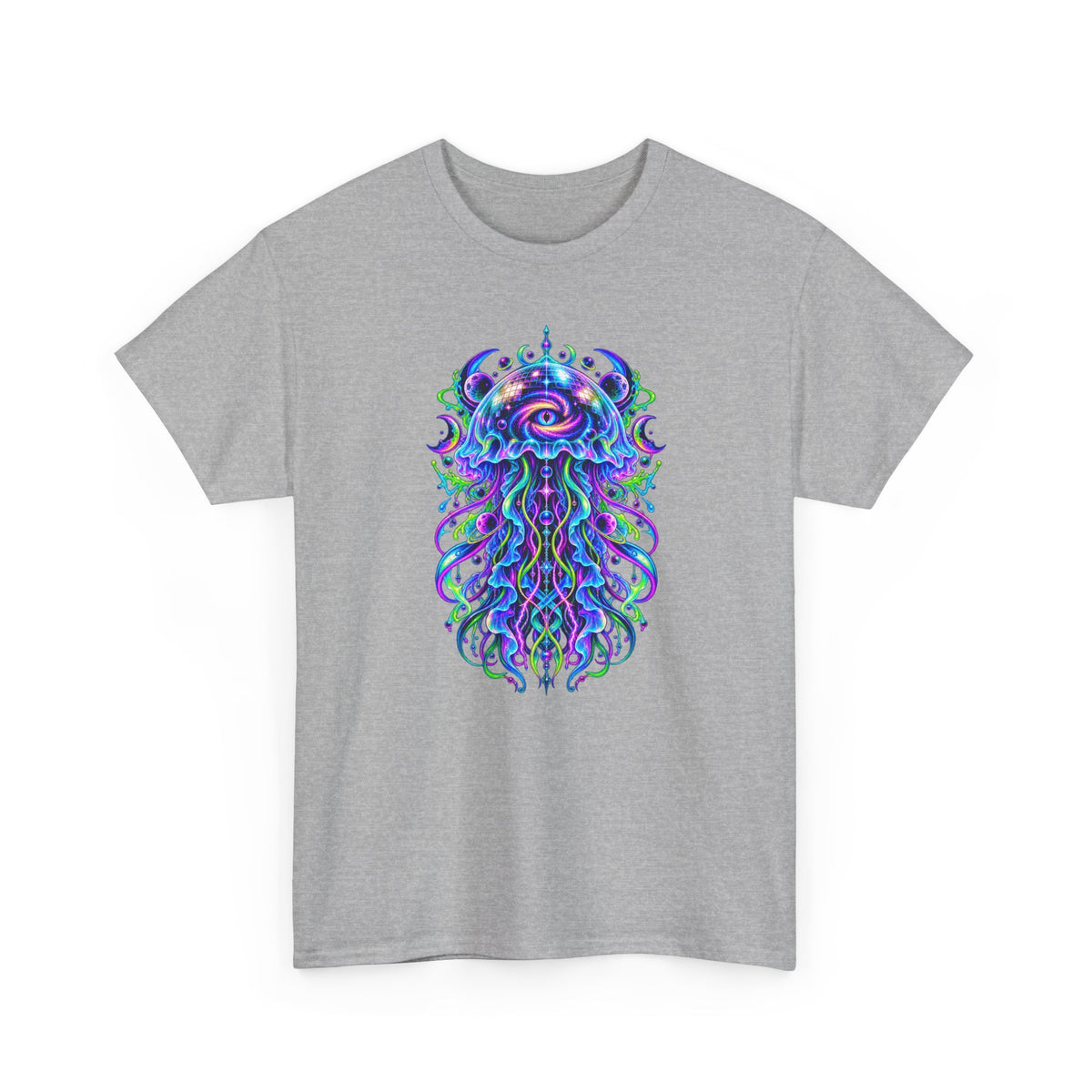 Cosmic Jellyfish T-Shirt Neon Space Psychedelic Disco Eye Tee
