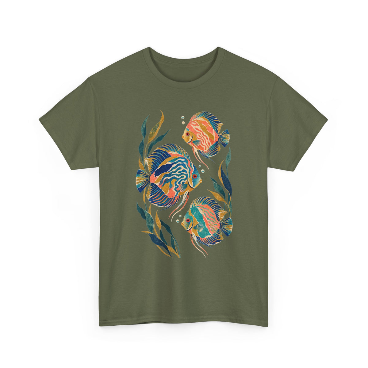 Discus Fish Trio Tee Colorful Tropical Aquarium Fish Aquascape Fishkeeping Shirt