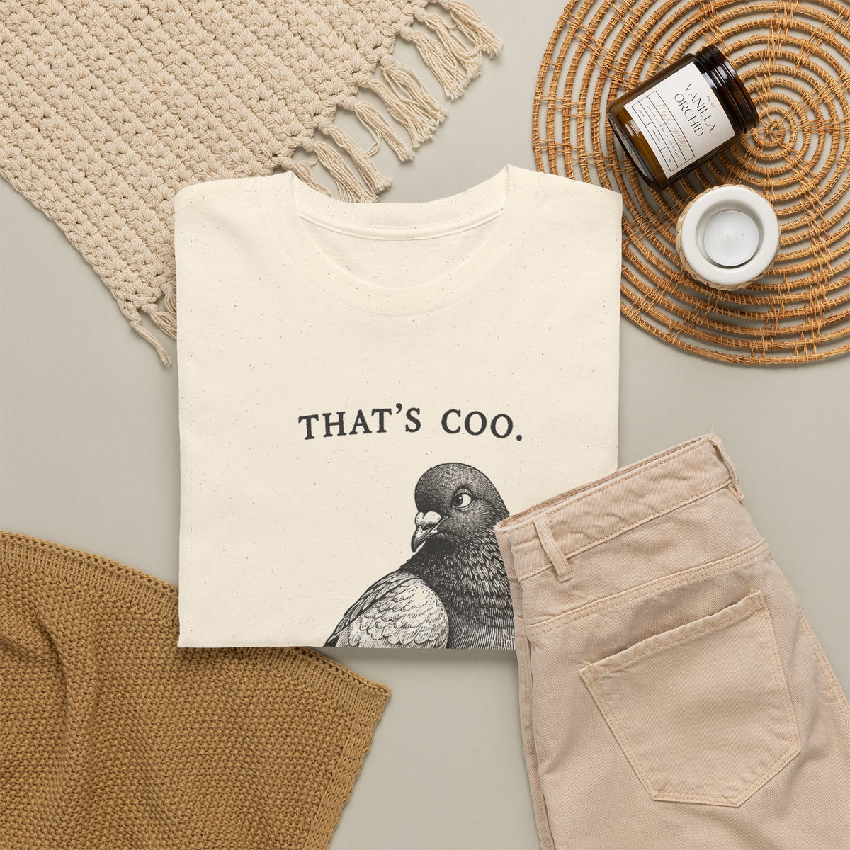 Thats Coo Pigeon Sketch T-Shirt Minimal Bird Pun