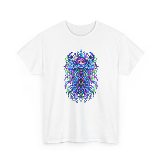 Cosmic Jellyfish T-Shirt Neon Space Psychedelic Disco Eye Tee
