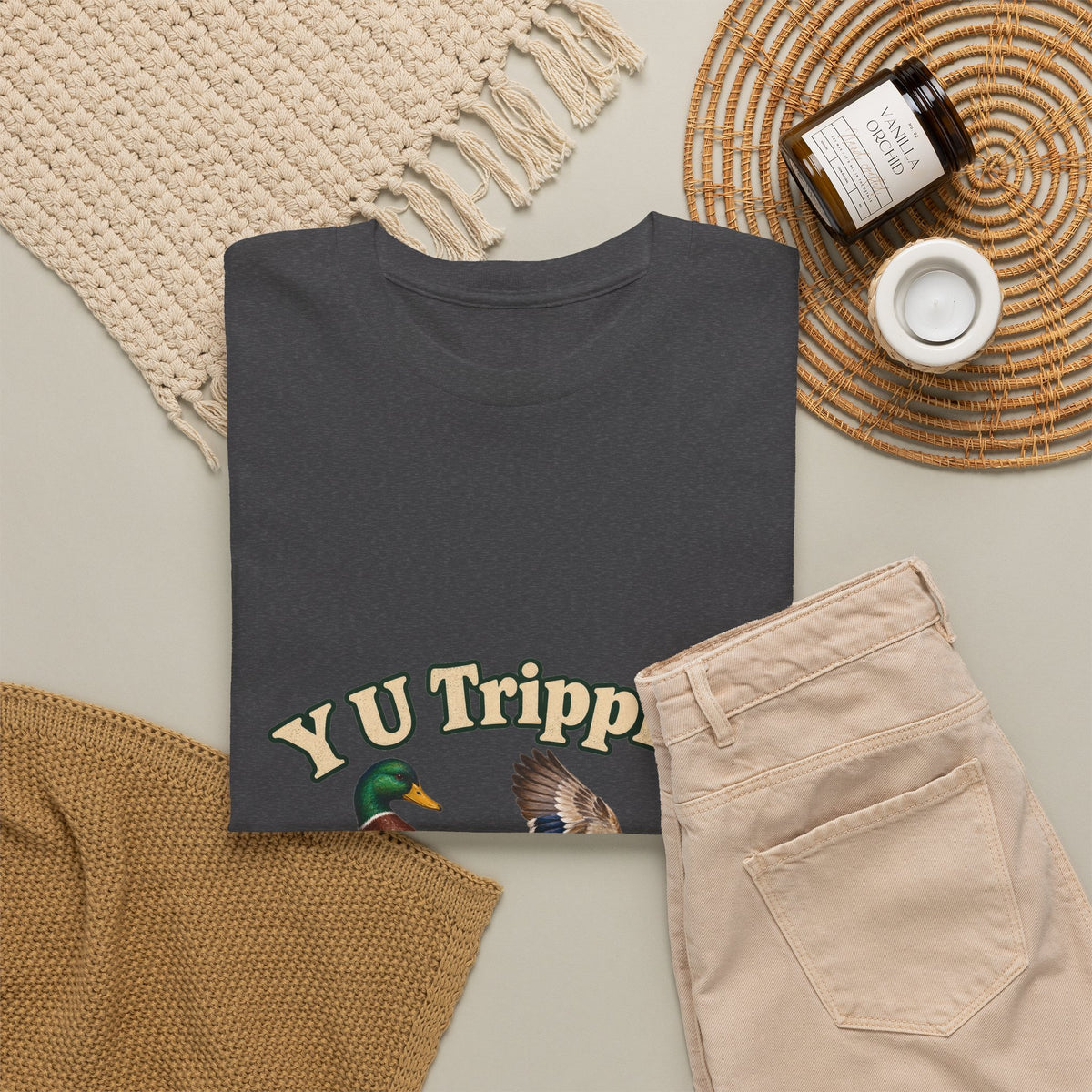 Y U Trippin T-Shirt Funny Mallard Ducks Tripping Pun Tee